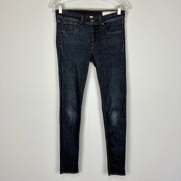 Rag & Bone Womens Skinny Jeans Black Rae size 28 - Picture 4 of 16